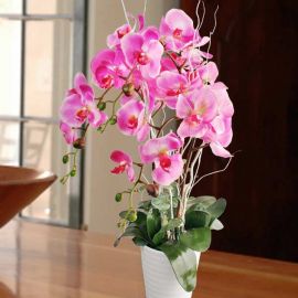 Artificial Pink Phalaenopsis Orchid Arrangement 