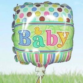 Add On Baby Helium Balloon (Square-Shaped)