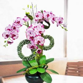Artificial Orchid Flowers Table Arrangement 80cm Height