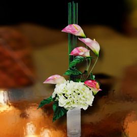 Artificial Hydrangeas & Cala Lilies Table Arrangement