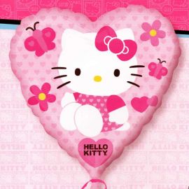 Add-On 17” Hello Kitty Pink Heart Shape Balloon Helium Balloon