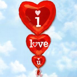 50x90cm Helium Filled (I Love You Stacker) Mylar Floating Balloon