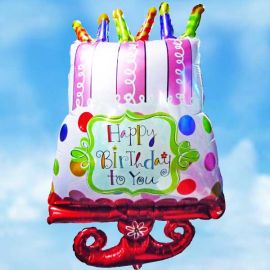 Add-on Happy Birthday Foil Balloon 65x45cm
