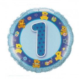 Add On Teddies (Blue) Baby 1st Birthday Balloon
