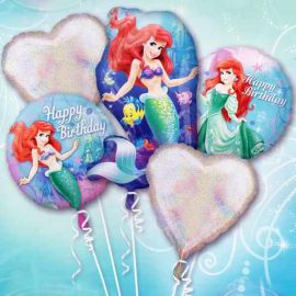 5 pcs in A Set Disney Princess Floating Helium Bouquet Balloons