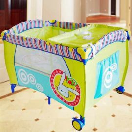Baby Playpen - Blue/Green Color