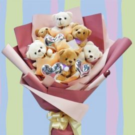 6 Mini Bear Bouquet
