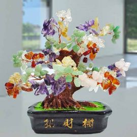 Multi-Crystal Wish-fulfilling Gem Tree 15cm Height