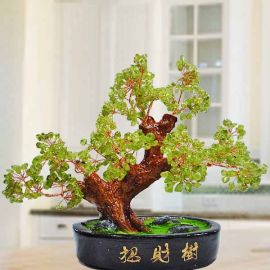 Peridot Gemstone (橄榄石宝石) Bonsai Tree 18cm