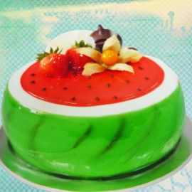 Watermelon Shape Sponge Cake 1kg