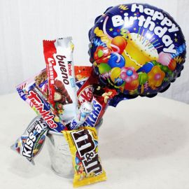 Assorted Sweets / Chocolates with Happy Birthday BalloonHappy