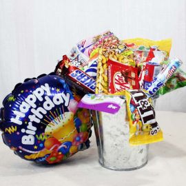 Assorted Sweets / Chocolates with Happy Birthday Balloon