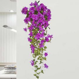Fake Purple Bougainvillea Hanging Plant 50 cm Height