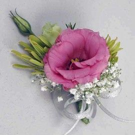 Pink Eustoma Corsage. ( Add-On Only, No Delivery )