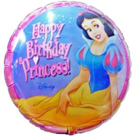 Add On Snow White Birthday Princess Balloon (Round)