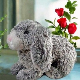 Seast Fluffer Bunny & Red Roses